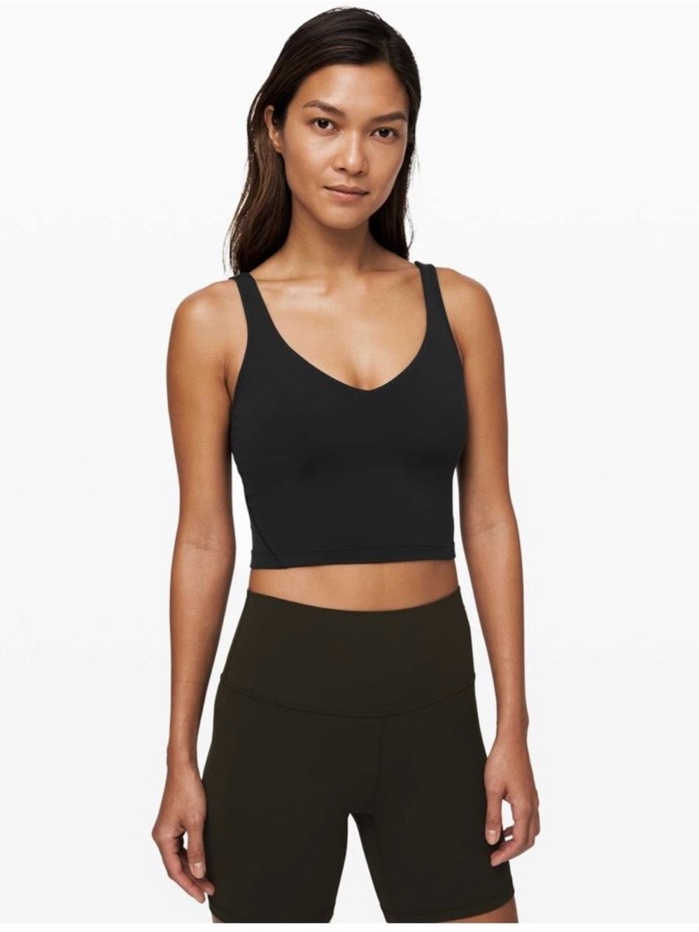 lululemon athletica Black Align Tank Longline Sports Bra. Size 2